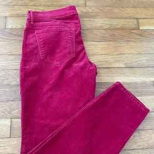 Red corduroy old navy jeans